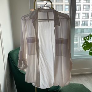 Aritzia The Group by Babaton White Button Down Shirt